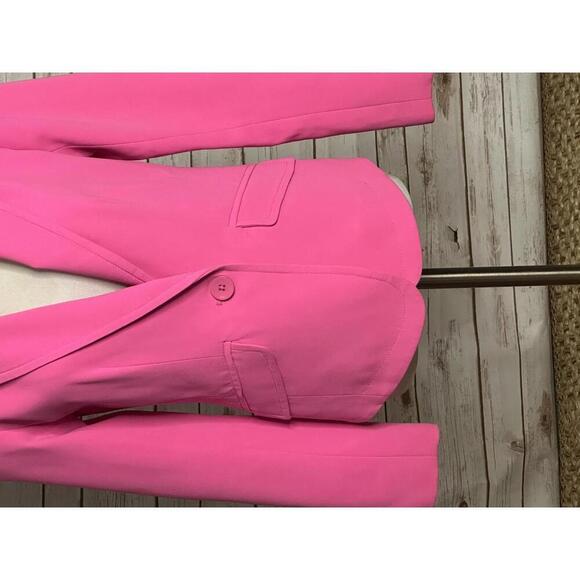 Trina Turk pink Legally Blonde Barbie office siren single-breasted blazer Size 4 - Picture 3 of 10